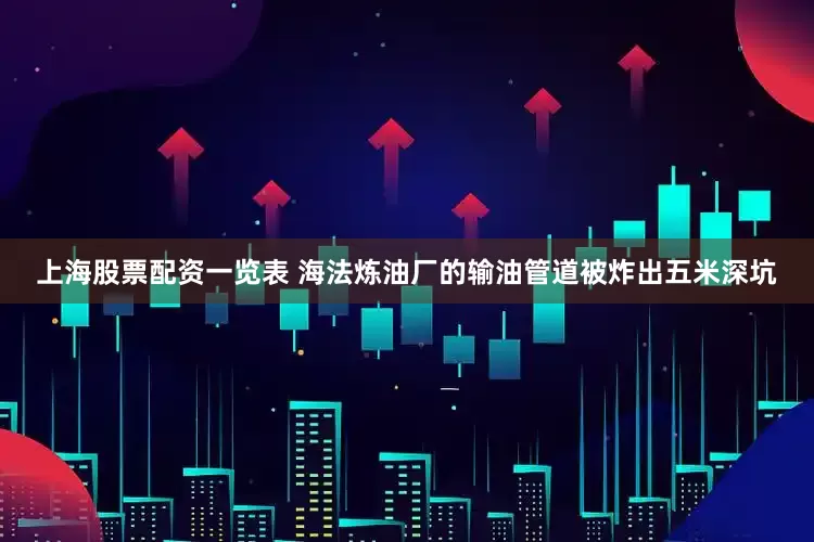 上海股票配资一览表 海法炼油厂的输油管道被炸出五米深坑